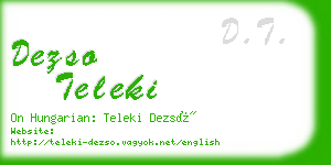 dezso teleki business card